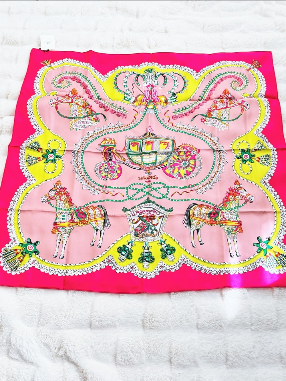 Hermès Paperoles silk scarf 90 - Picture 2 of 9